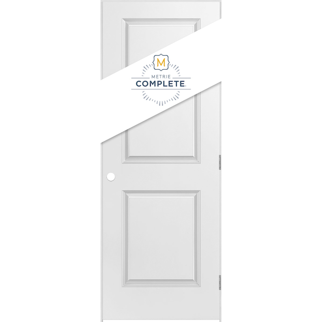 Metrie Interior Door 2 Panels Smooth Surface Primed Finish 32