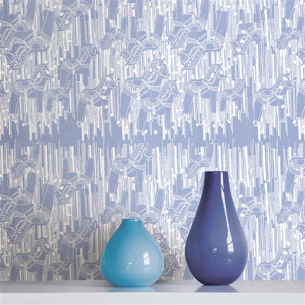 BREWSTER WALLCOVERING Papier Peint Dala 20 5 Bleu SD5425 2 RONA