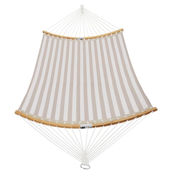 Upha Ft Outdoor Textile Hammock With Folding Spreader Bar In Beige