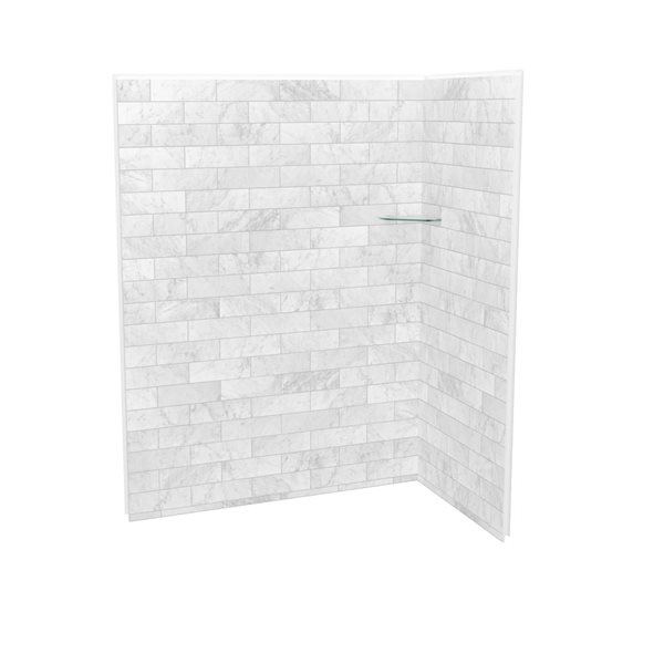 Maax Utile Composite Direct To Stud Two Piece Corner Shower Wall Kit In