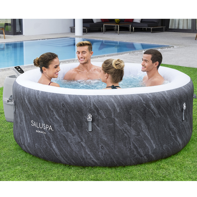 Bestway Boracay SaluSpa Airjet Black/White Inflatable Spa - 177-Gallon