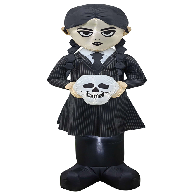 Halloween Decoration Black Witch in Uniform - 1.98 x 6-ft