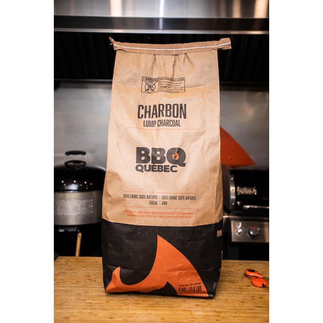 BBQ Québe cHardwood Lump Charcoal 8-kg - Oak