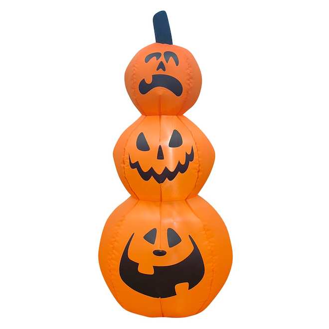 Célébrations BY Landon & Co. Orange Pumpkins LED 3.5-ft H Inflatable Halloween Decoration