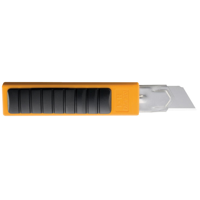 Couteau utilitaire robuste à cliquet EH-1 d'Olfa, 25 mm, plastique ABS et acier, jaune