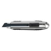 Couteau utilitaire à lame autobloquante Olfa, 18 mm, aluminium, noir et argent