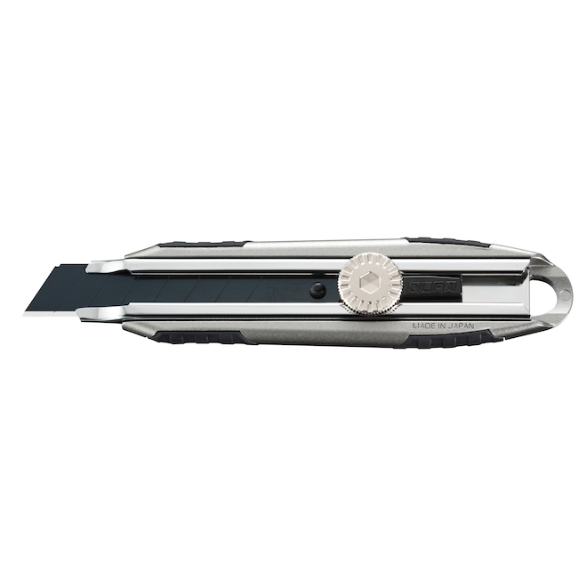 Olfa Ratchet-Lock Utility Knife - 18-mm - Aluminum - Black and Silver