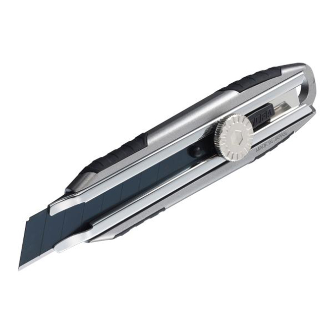 Olfa Ratchet-Lock Utility Knife - 18-mm - Aluminum - Black and Silver