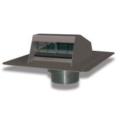 Duraflo 6.63-in x 12.94-in Brown Plastic Roof Vent for Dryer Exhaust with Damper and Grille