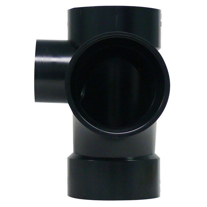 3-in x 3-in x 3-in x 2-in Dia. ABS Sanitary Tee Fitting L/Side