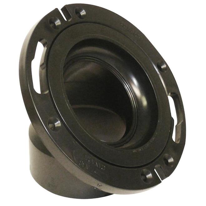 4-in x 3-in Dia. 45-Degree ABS Closet Flange Fitting