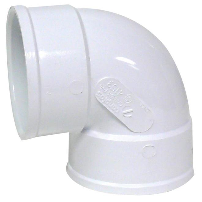 Canplas 3-in Dia 90-Degree PVC Sewer Drain Elbow