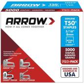 Arrow T50 5/16-in Heavy-Duty Staples 5000-Count