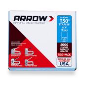 Arrow T50 1/2-in Staples - Steel - 5,000-Pack