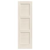 24-in x 80-in Primed 3-Panel Equal Shaker Square Smooth MDF Interior Slab Door