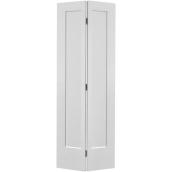 Masonite Lincoln Park 30-in x 80-in x 1-3/8-in White Primed MDF Hollow Core Bifold Door