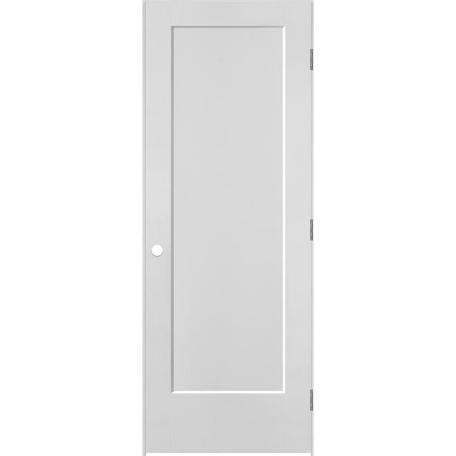 Masonite Lincoln Park PM4 30-in x 80-in x 1 3/8-in White Primed MDF Pre-Hung Door with Left-Hand Swing