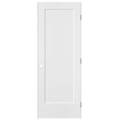 Masonite Lincoln Park 30-in x 80-in x 1 3/8-in White Primed MDF Pre-Hung Door with Left-Hand Swing
