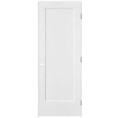 Masonite Lincoln Park 30-in x 80-in x 1 3/8-in White Primed MDF Pre-Hung Door with Right-Hand Swing