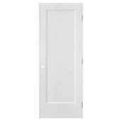 Masonite Lincoln Park PM4 32-in x 80-in x 1 3/8-in White Primed MDF Pre-Hung Door with Right-Hand Swing