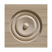 0.81-in x 4.5-in x 4.5-in Unfinished Whitewood Rosette Moulding Block