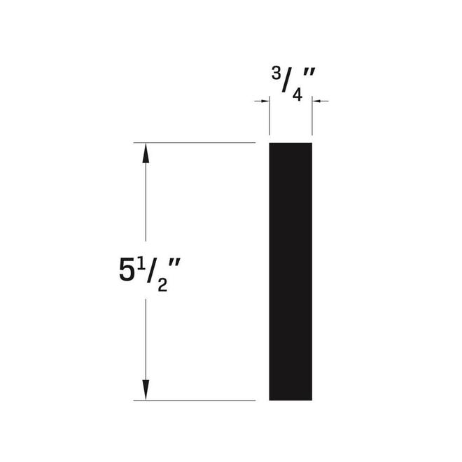 Royal Mouldings Limited 3/4-in x 5-1/2-in x 8-ft White PVC Trim Board