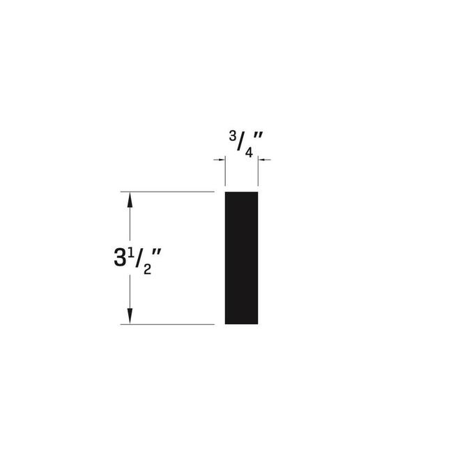 Metrie 3/4-in x 3 1/2-in x 12-ft White Boa PVC Trim Board