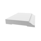 9/16 x 3-1/4 x 12-ft White PVC Baseboard Moulding
