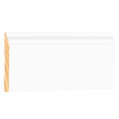 1/2 x 4 x 8-ft Polar White Painted MDF FinTek Baseboard Moulding