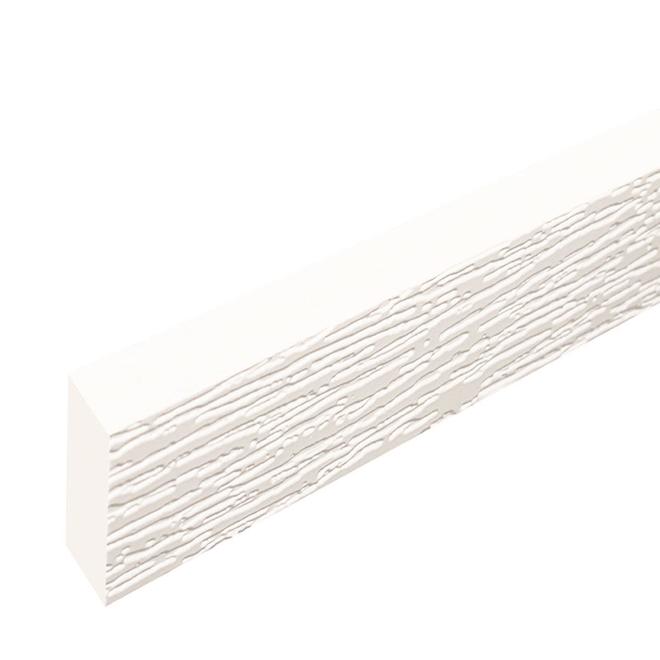 Planche de finition réversible en PVC Metrie, 3/4 po x 2 1/2 po x 12 pi, blanc