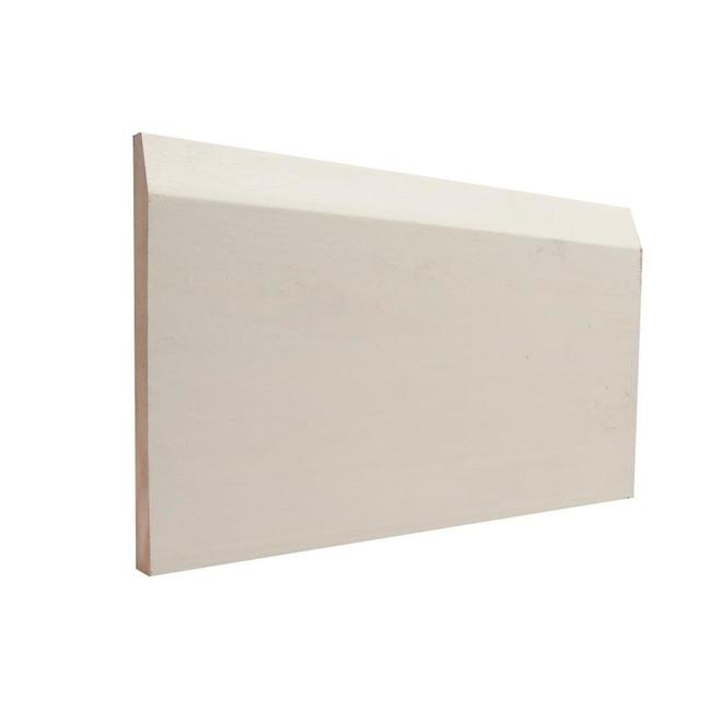 Plinthe d'intérieur en MDF blanc apprêté Metrie 1/2 po x 4 3/4 po x 12 pi