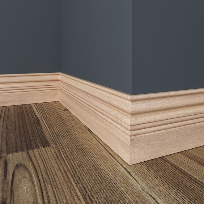METRIE Interior Unfinished Whitewood Base Moulding (Pattern 08141 ...