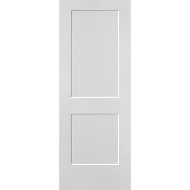 Image of Masonite | 1-3/8-In X 32-In X 80-In Primed 2-Panel Smooth Square Logan Farmhouse Interior Door Slab | Rona