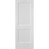 1-3/8-in x 32-in x 80-in Primed 2-Panel Smooth Square Logan Farmhouse Interior Door Slab