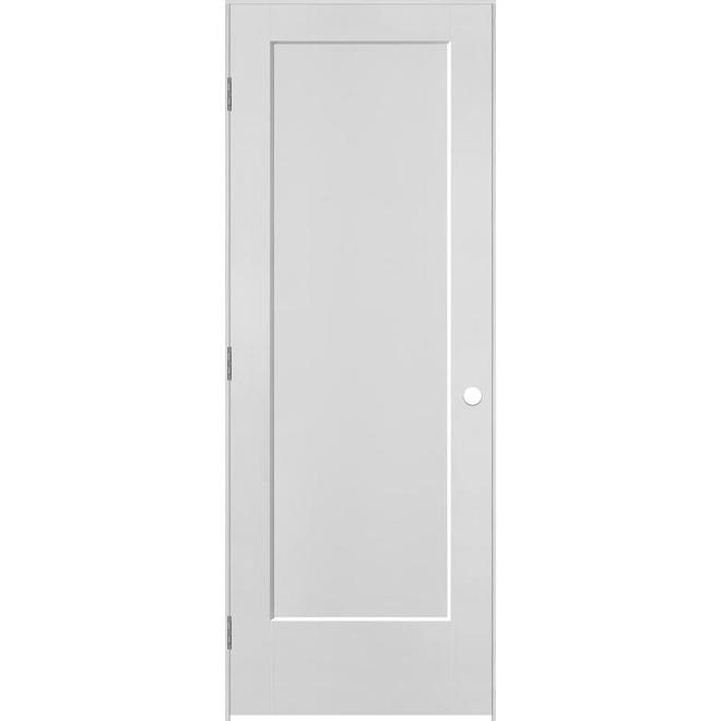 Porte en MDF blanc apprêté Lincoln Park par Masonite prémontée ouverture à droite, 32 po x 80 po