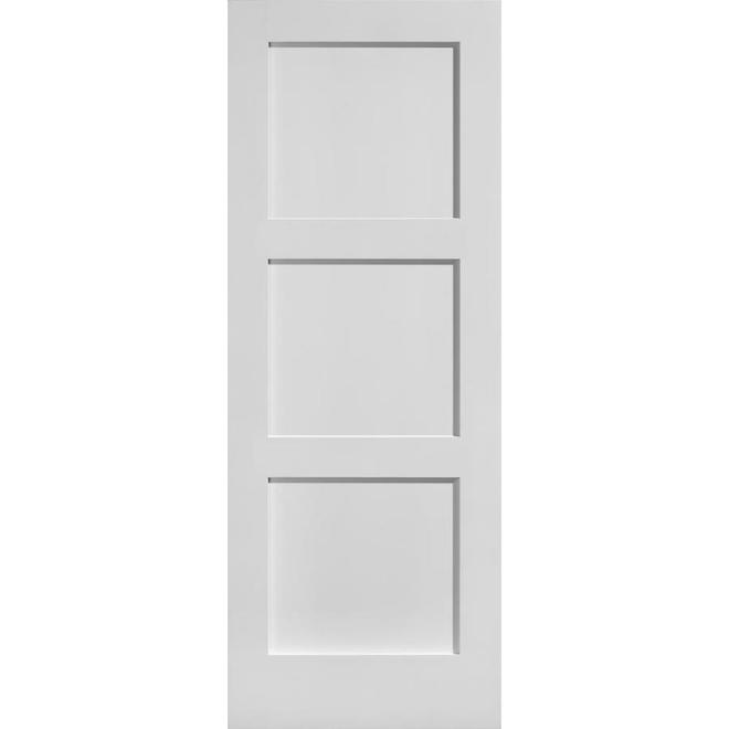 Metrie Shaker Primed Interior Door with 3 Panels in MDF - 28-in x 80-in