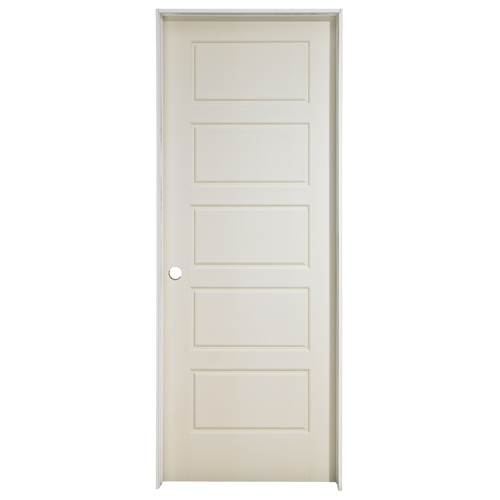 Metrie Riverside Interior Door - Prehung - Primed White MDF- Left Opening