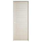 Porte prémontée Riverside, droite, apprêtée, 28 po x 80 po x 1 3/8 po