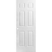 36-in x 80-in Primed 6 Panel Textured Interior Machined Slab Door