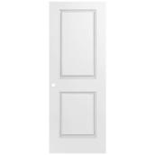 Porte carrée à 2 panneaux, 24 po x 80 po, apprêtée, lisse, à dalle usinée intérieure