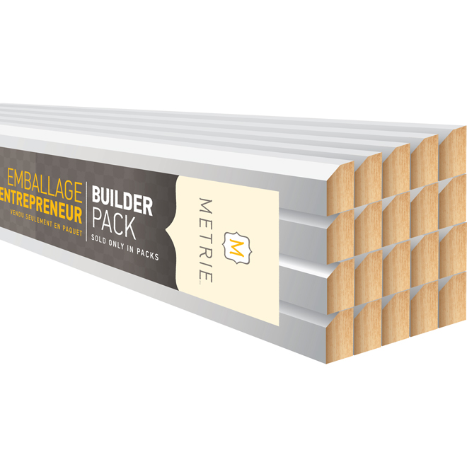 Metrie Zen Quarter Round Moulding - 10-in T x 1/2-in W x 3/4-in L - Primed Wood - 20 Per Pack