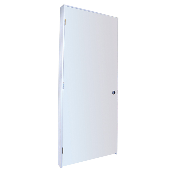 Metrie Pre-Hung Plain Interior Door - Right Handed - Primed - MDF - 30-in W x 80-in H