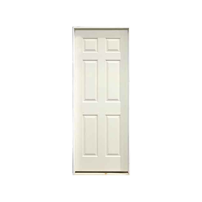 Metrie Primed Pre-Hung Interior Door - Hardboard with Chrome Hinges - Right-Hand Inswing