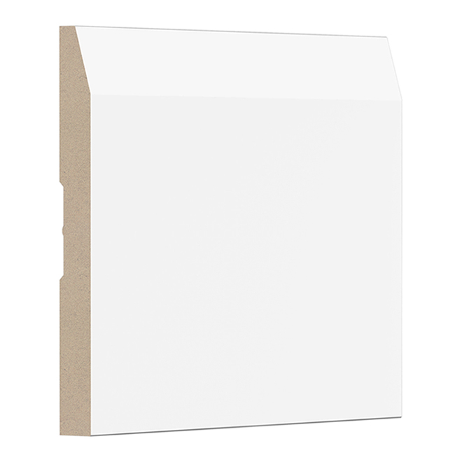 Plinthe en MDF Metrie apprêtée de 1/2 po x 4-1/2 po x 12 pi