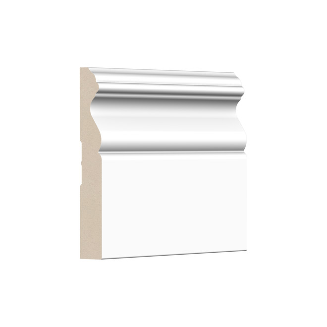 Metrie 4.75-in x 8-ft White Primed MDF Baseboard