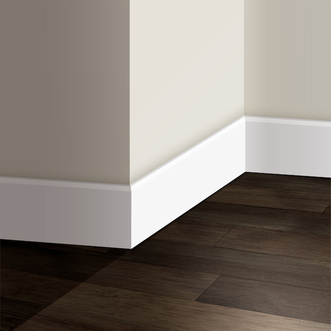 Plinthe en MDF apprêté blanc 3/8 po x 3 1/2 po x 10 pi Metrie