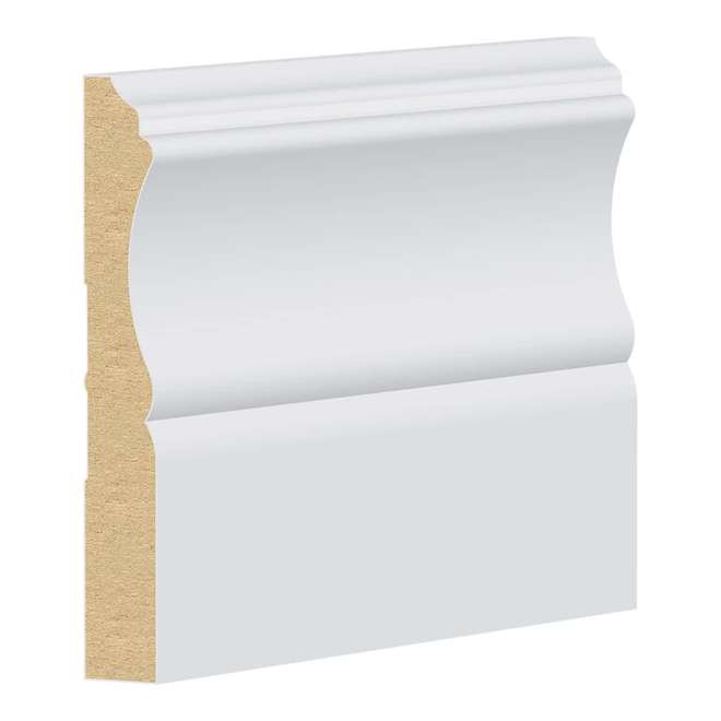 Metrie 19/32-in x 2 1/2-in x 8-ft White Primed MDF Baseboard