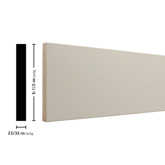 Metrie S4S Primed Whitewood 11/16-in x 5 1/2-in x 8-ft Board