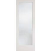 Metrie Shaker Primed Interior Door with 1-Lite White Laminated Glass - 30-in x 80-in