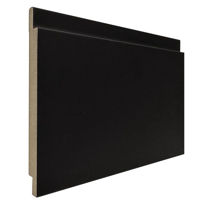 Image of Metrie | Black Vinyl Model MDF Shiplap Board 1/2-In X 5-1/2-In X 8-Ft | Rona